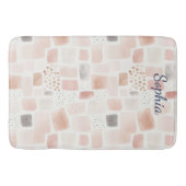 Blauw en Bruin Abstract Kleur DesignFleece Deken Badmat (Voorkant)