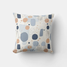 Blauw en Bruin Abstract Kleur DesignFleece Deken Kussen