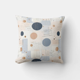 Blauw en Bruin Abstract Kleur DesignFleece Deken Kussen