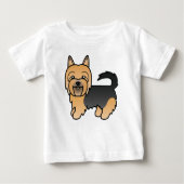 Blauw en bruin Australische Terrier Dog Caricature (Voorkant)