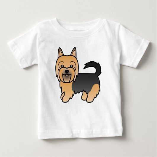 Blauw en bruin Australische Terrier Dog Caricature (Voorkant)