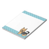 Blauw en bruin Australische Terrier Dog Tekening Notitieblok (Linkerzijde)