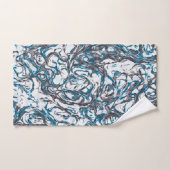 Blauw en bruin bad handdoek (Handdoek)