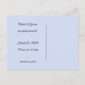 Blauw en bruin Bewaar de datum Foto Briefkaarten (Achterkant)