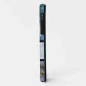 Blauw en bruin bloempatroon Case-Mate iPhone case (Achterkant/links)