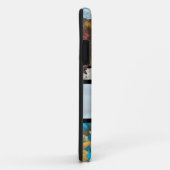 Blauw en bruin bloempatroon Case-Mate iPhone case (Achterkant/rechts)