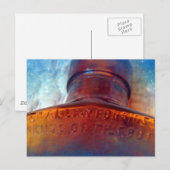 Blauw en bruin briefkaart (Voorkant / Achterkant)