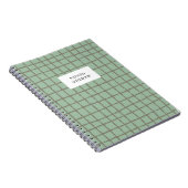 Blauw en bruin Check Plaid Notitieboek Stationery (Rechterzijde)
