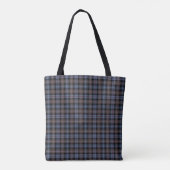 Blauw en bruin geplakt Mackenzie Tartan Monogram Tote Bag (Achterkant)