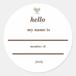 Blauw en Bruin Jaarlijkse Evenementenreünie Ronde Sticker