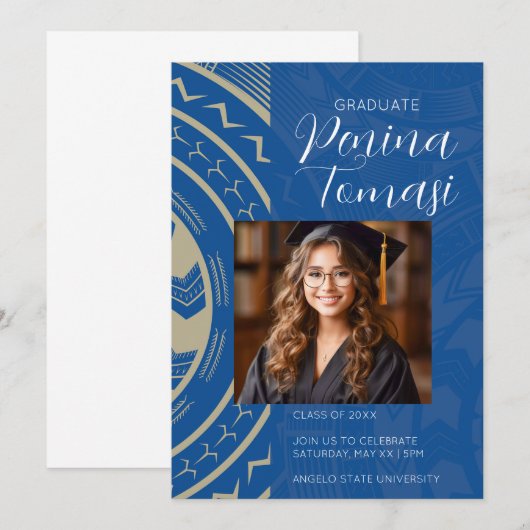 Blauw en bruin kaart (Voorkant / Achterkant)