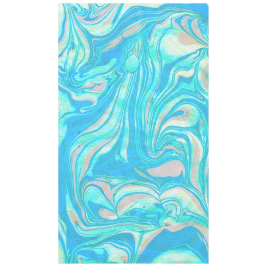 Blauw en bruin marmeren steen tafelkleed (Voorkant)