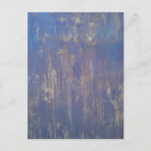 Blauw en bruin origineel getextureerd Briefkaart v (Voorkant)