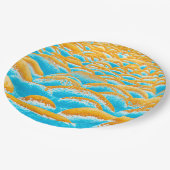 Blauw en bruin Rockscape Papieren Bordje (Gekanteld)