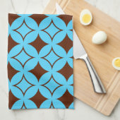 Blauw en bruin shippo theedoek (Quarter Fold)