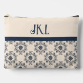 Blauw en bruin vintage monogram etui (Voorkant)