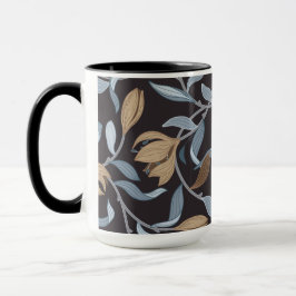 Blauw en bruin William Morris Elegant Geïnspireerd Mok