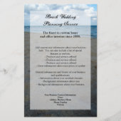 Blauw en bruin zand ~ Beach Wedding Flyer (Voorkant)