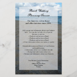 Blauw en bruin zand ~ Beach Wedding Flyer