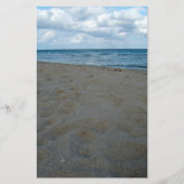 Blauw en bruin zand ~ Beach Wedding Flyer (Achterkant)