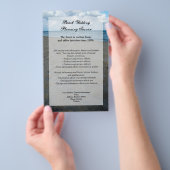 Blauw en bruin zand ~ Beach Wedding Flyer (Hand)