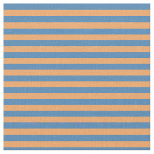Blauw- en bruine lijnen/Stripes-patroon Stof