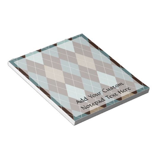 Blauw en bruine Mode Notitieblok (Schuin)