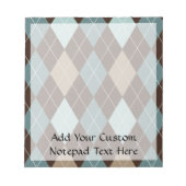 Blauw en bruine Mode Notitieblok (Voorkant)