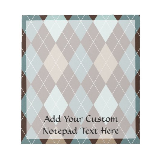 Blauw en bruine Mode Notitieblok (Voorkant)