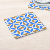 Blauw- en bruine Spaanblad Kartonnen Onderzetters (Schuin)