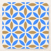 Blauw- en bruine Spaanblad Kartonnen Onderzetters (Voorkant)