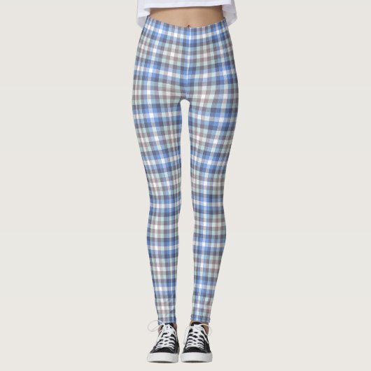 Blauw en buisje leggings (Voorkant)