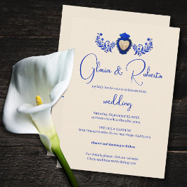 Blauw en Champagne Milagro Hart Mexicaan Kaart