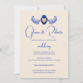 Blauw en Champagne Milagro Hart Mexicaan Kaart (Voorkant)