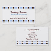 Blauw en Chocolade Modern het Ontwerp van de Verbi Visitekaartje (Voorkant / Achterkant)