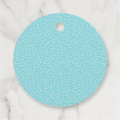 Blauw en Chocolade Sprinkle Donuts Baby Brunch Bedankjes Labels (Achterkant)