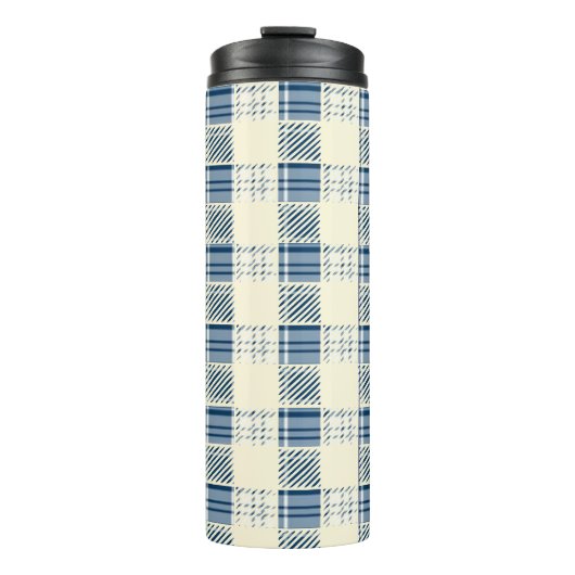 Blauw en citroenruit thermosbeker (Voorkant)
