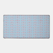 Blauw en cranberry bureaumat (Voorkant)