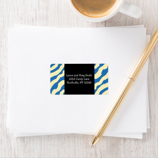 Blauw- en Cream Zebra-labels afdrukken Etiket (Insitu)