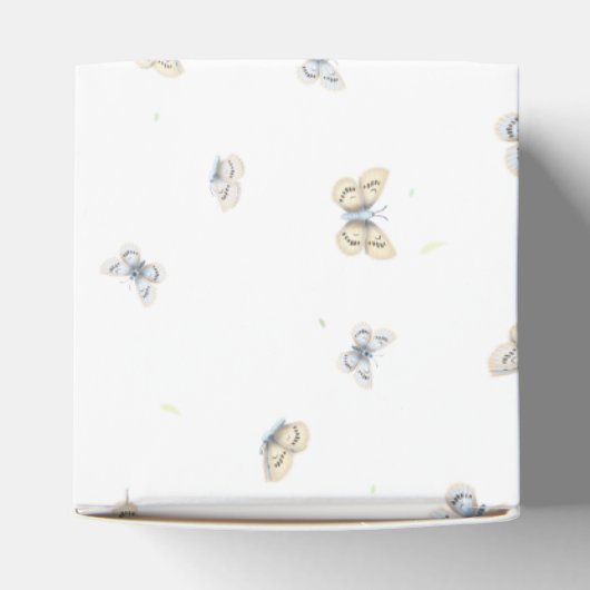 Blauw en crème Butterflies Charming Garden Fauna Bedankdoosjes (Bovenkant)