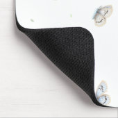 Blauw en crème Butterflies Charming Garden Fauna Muismat (Hoek)