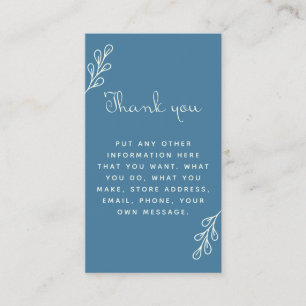 Blauw en crème dank u, sociale link bijlage