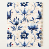 Blauw en Crème Frans Geïnspireerd Planner (Achterkant)