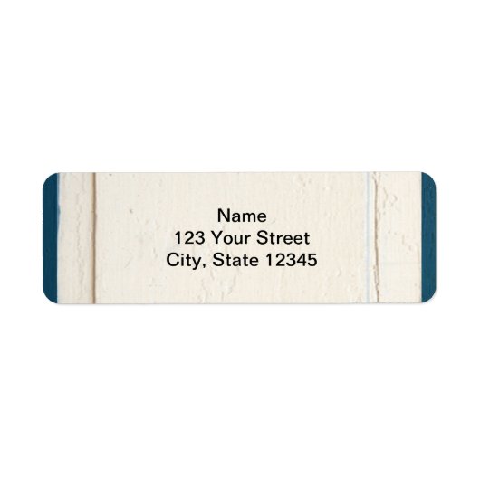 Blauw en Crème Houten Comité Etiket (Voorkant)