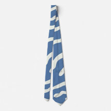 Blauw en crème Modern Abstract Wavy Lines Patroon