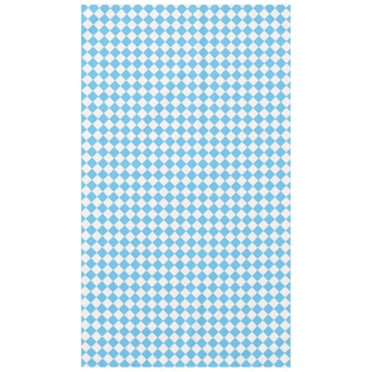 Blauw en Crème Schachbrettafelkleed Tafelkleed (Voorkant)