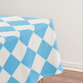 Blauw en Crème Schachbrettafelkleed Tafelkleed (Voorbeeld)