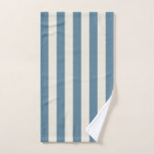 Blauw En Crème Verticale Strepen Bad Handdoek (Handdoek)