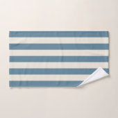 Blauw En Crème Verticale Strepen Bad Handdoek (Handdoek)