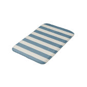 Blauw En Crème Verticale Strepen Badmat (Gekanteld)